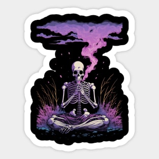 Skeleton Monk Sticker
